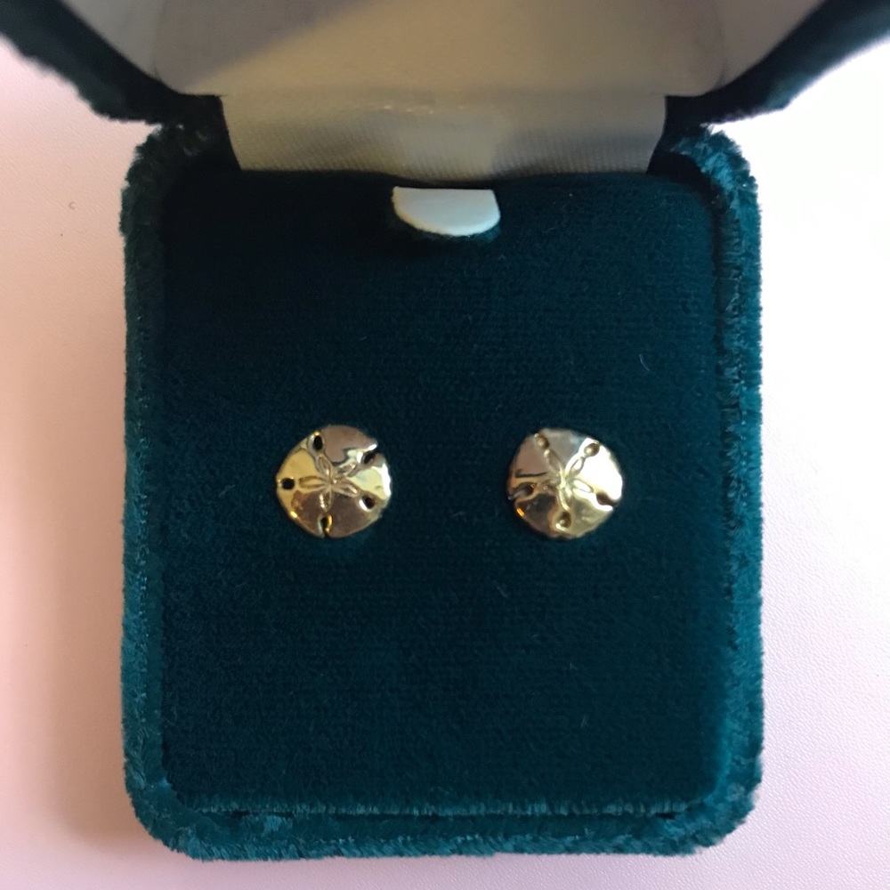 14k Gold Earrings/Posts - sand dollars